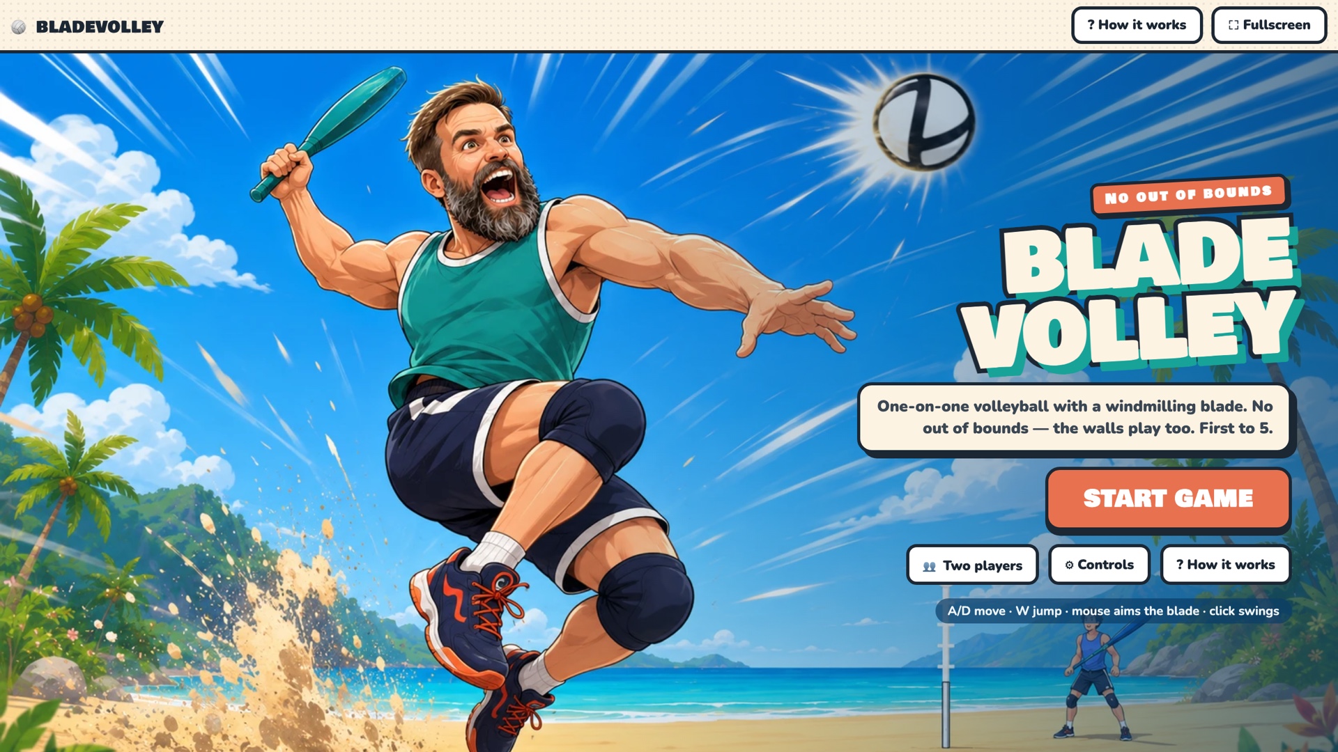 Bladevolley title screen